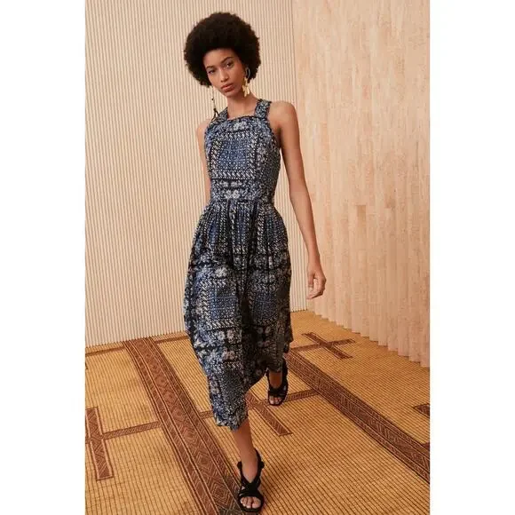 Ulla Johnson | Dresses | Ulla Johnson Kerani Cutout Back Midi Fit Flare  Dress Azure Size | Poshmark